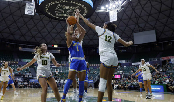 UCLA overpowers Hawaii 70-49 in Wahine basketball