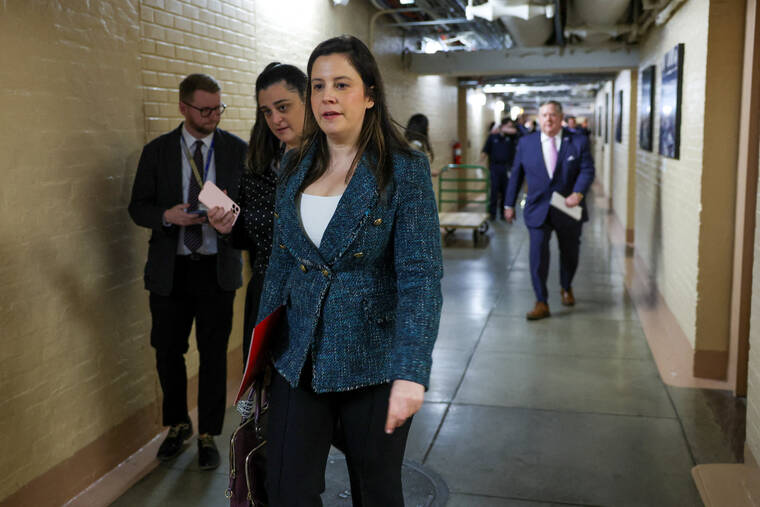 AMANDA ANDRADE-RHOADES / REUTERS / FEB. 6
                                Rep. Elise Stefanik, President-elect Donald Trump’s pick to be the U.S. ambassador to the United Nations, was the victim of a bomb threat today. The New York Republican was one of several Trump administration picks to be targeted this week with bomb threats and so-called swatting.